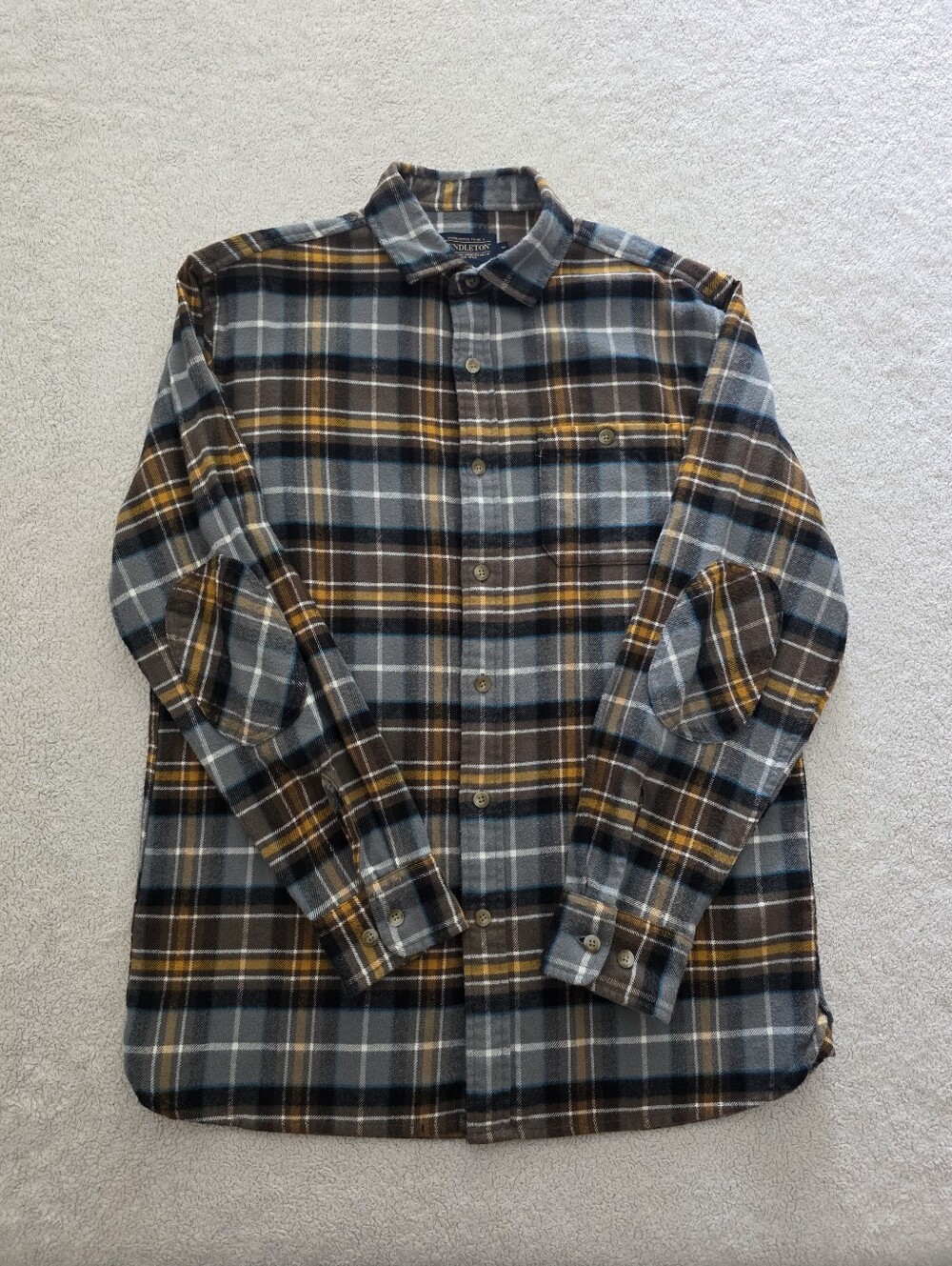 Pendleton Cascade Flannel Shirt, Men's Medium, GUC - MacKellar Tartan